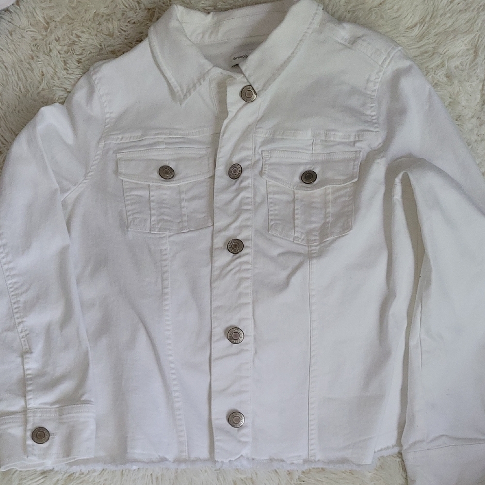 Christopher & Banks White Jean Jacket